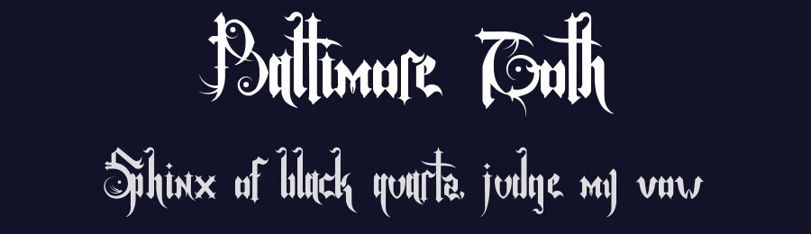 Baltimore Goth by Lanark — Blackletter Font — thumbnail 2
