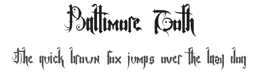 Baltimore Goth by Lanark β Blackletter Font