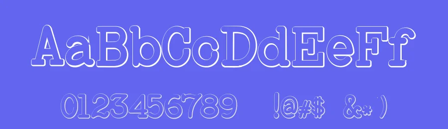 Baltimore Typewriter Beveled by Intellecta Design — Decorative Font — thumbnail 3