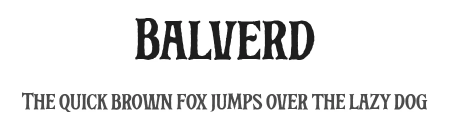 Balverd by Blankids — Decorative Font