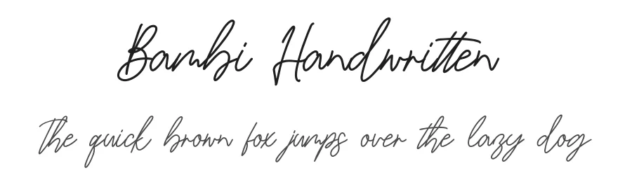 Bambi Handwritten