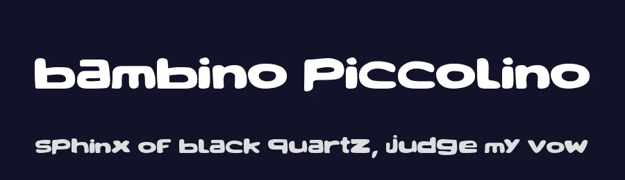 Bambino Piccolino by Woodcutter — Decorative Font — thumbnail 2