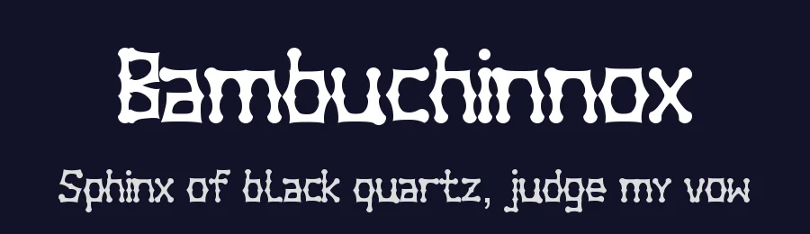 Bambuchinnox by Vlad Viperov — Decorative Font — thumbnail 2