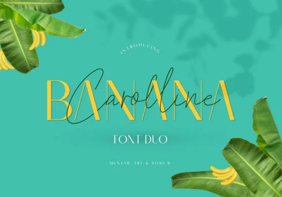Banana Carolline Duo Font by Muntab_Art — Script Handwritten Font