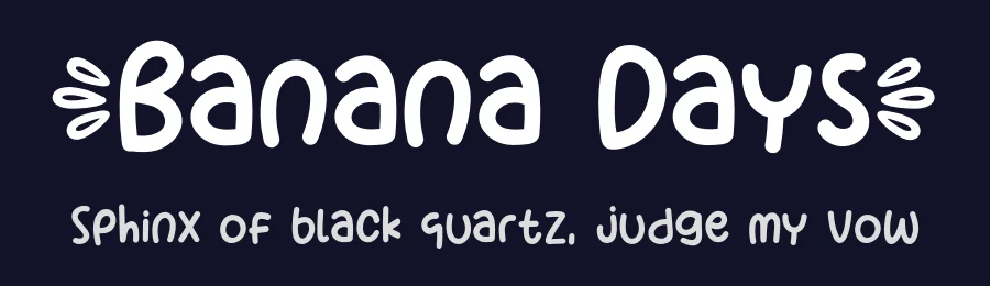 Banana Days by Khurasan — Decorative Font — thumbnail 2