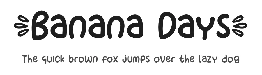Banana Days by Khurasan — Decorative Font