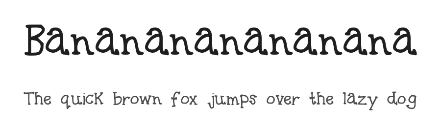 Bananananananana by Beth Nott — Decorative Font