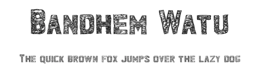 Bandhem Watu by Zuzulgo Studio — Decorative Font