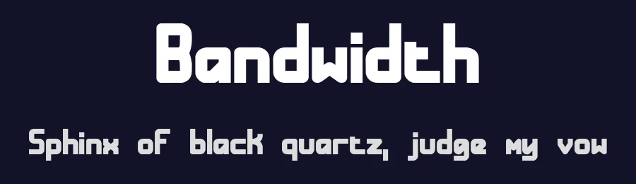 Bandwidth by Ænigma — Display Font — thumbnail 2