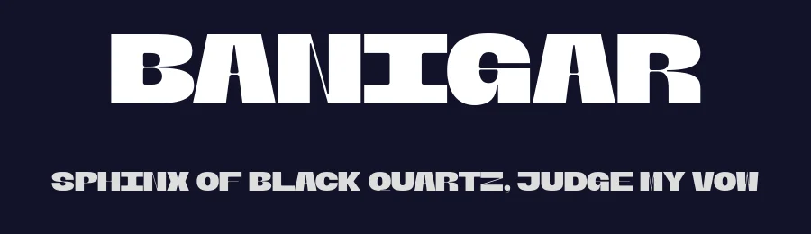 Banigar by Zarma Type Foundry — Sans Serif Font — thumbnail 2