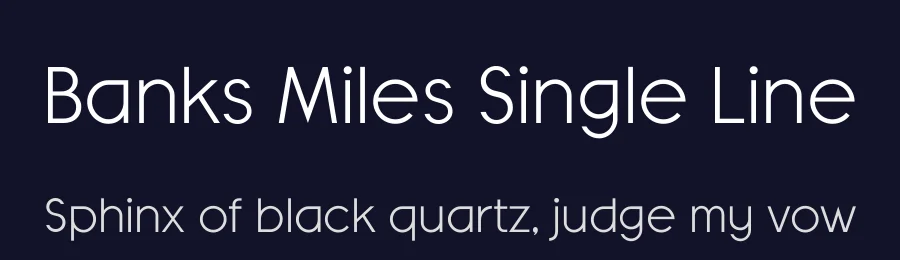 Banks Miles Single Line by K-Type — Sans Serif Font — thumbnail 2