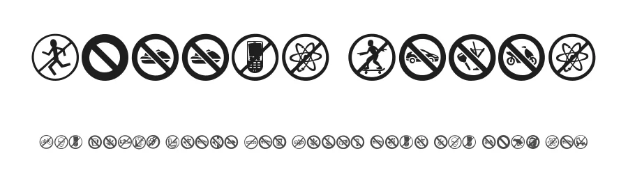Banned World by Woodcutter — Dingbats Font