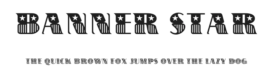 Banner Star by ClaudeP β Decorative Font