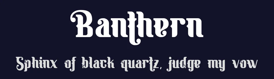 Banthern by Nurf Designs — Decorative Font — thumbnail 2