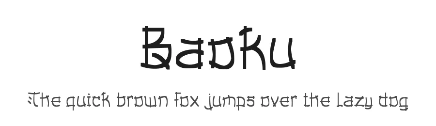 Baoku by Brew and Butcher Studio — Decorative Font