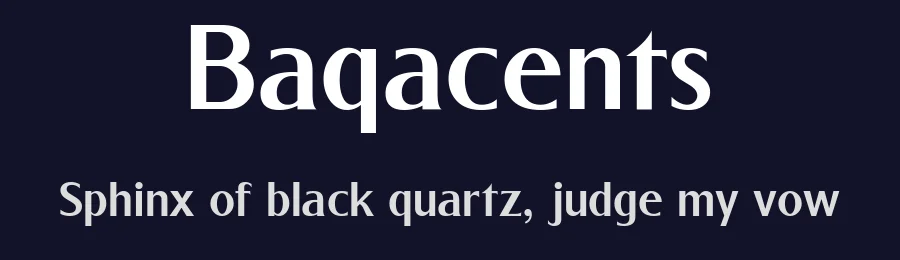 Baqacents by Steve Gardner — Sans Serif Font — thumbnail 2