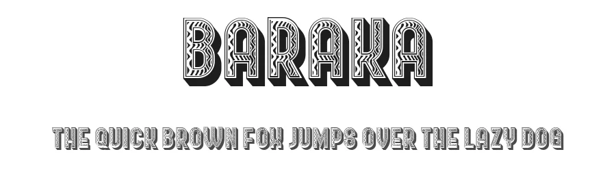Baraka by Vladimir Nikolic — Decorative Font