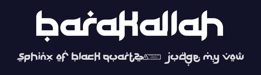 Barakallah by Kong Font — Decorative Font — thumbnail 2