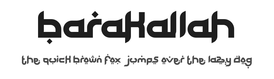 Barakallah by Kong Font — Decorative Font