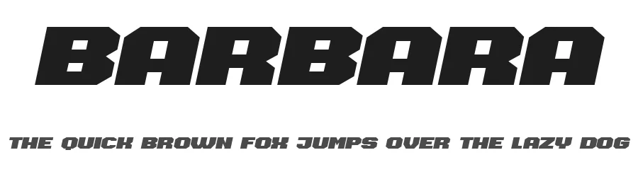Barbara by Vladimir Nikolic — Display Font
