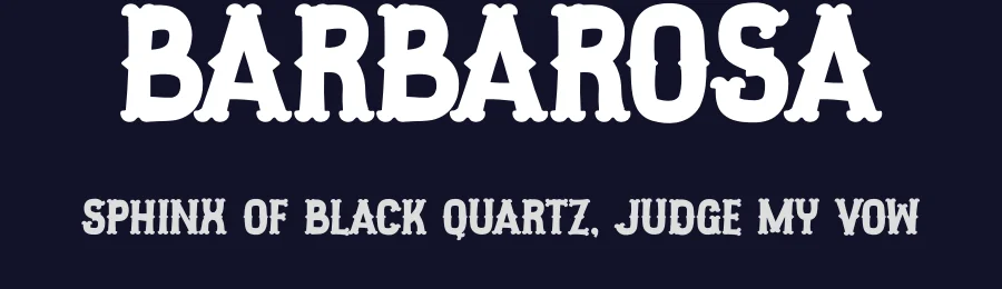 Barbarosa by Gassstype — Decorative Font — thumbnail 2