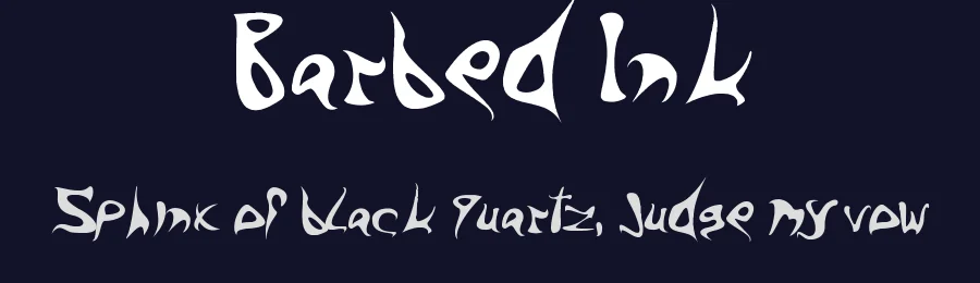 Barbed Ink by Mathieu Klomp — Decorative Font — thumbnail 2
