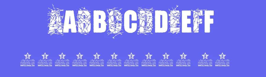 Barbedwire by Billy Argel Fonts ® — Decorative Font — thumbnail 3