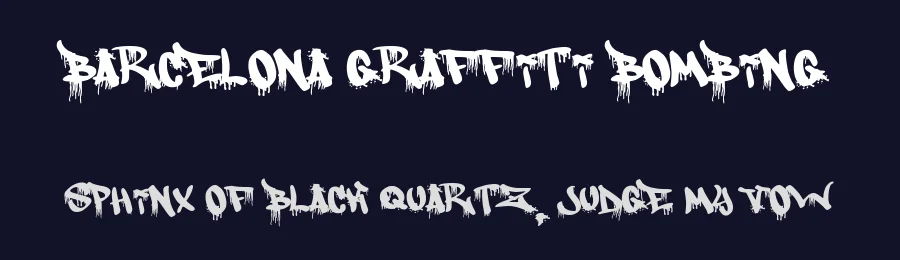Barcelona Graffiti Bombing by Woodcutter — Script Handwritten Font — thumbnail 2