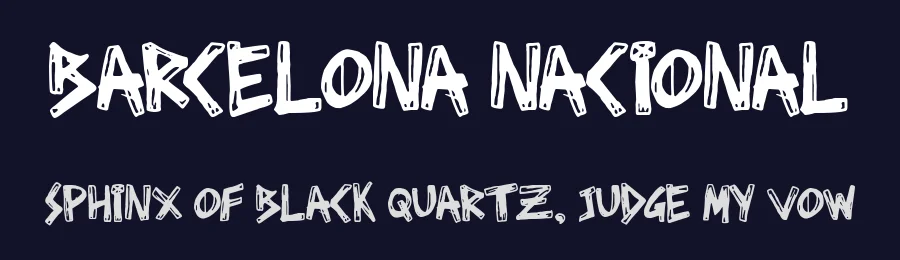 Barcelona Nacional by Woodcutter — Decorative Font — thumbnail 2