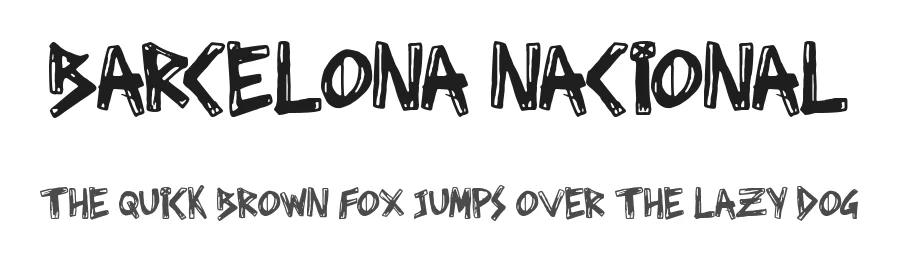 Barcelona Nacional by Woodcutter — Decorative Font