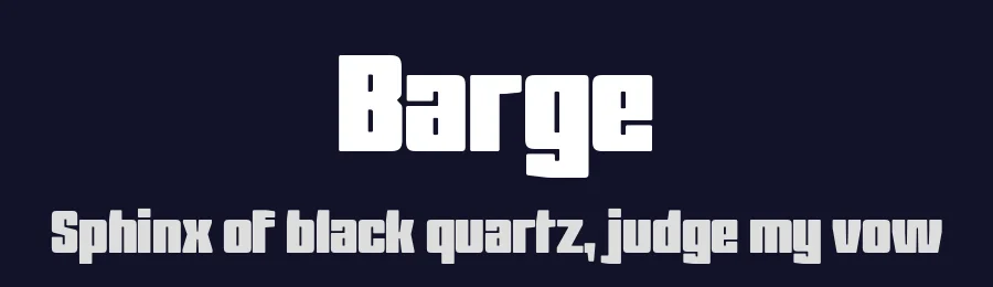 Barge by Typodermic Fonts — Sans Serif Font — thumbnail 2