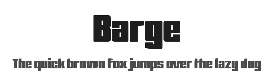 Barge by Typodermic Fonts — Sans Serif Font