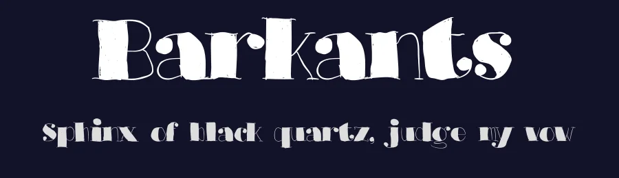 Barkants by Måns Grebäck — Decorative Font — thumbnail 2