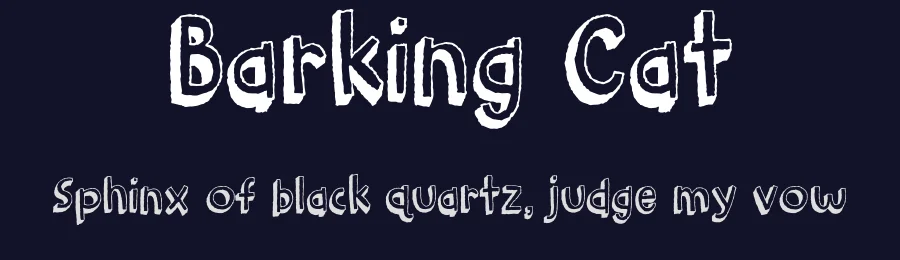 Barking Cat by Pizzadude — Decorative Font — thumbnail 2