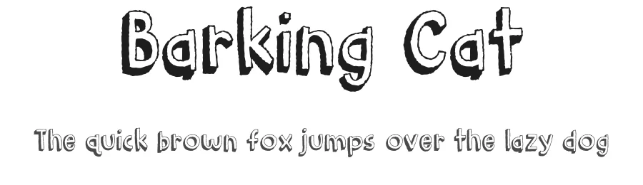 Barking Cat by Pizzadude — Decorative Font