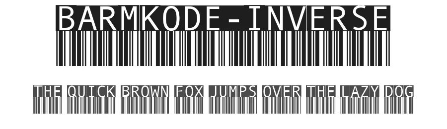 BarMKode-Inverse by Manfred Klein — Dingbats Font