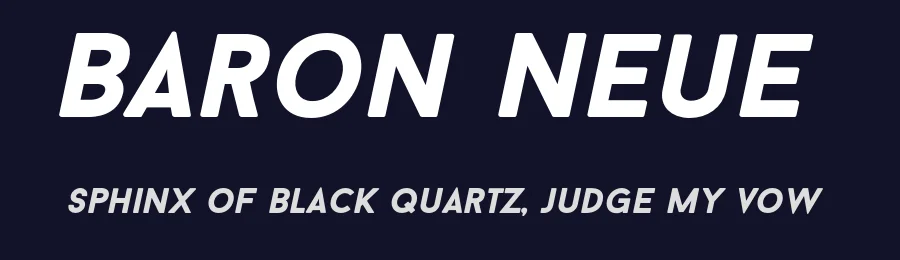 Baron Neue by Anonymous foundry — Sans Serif Font — thumbnail 2