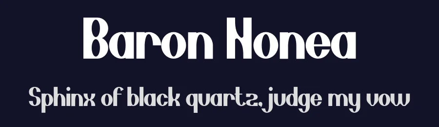 Baron Nonea by Gilang Ternadho — Sans Serif Font — thumbnail 2