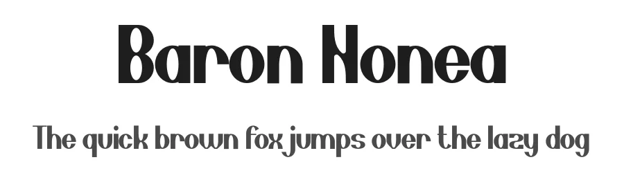 Baron Nonea by Gilang Ternadho — Sans Serif Font