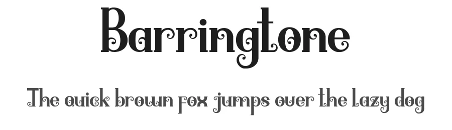 Barringtone by NeutroneLabs — Decorative Font