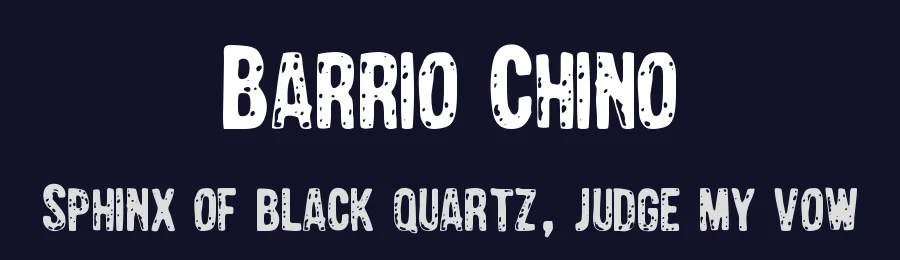 Barrio Chino by Woodcutter — Decorative Font — thumbnail 2