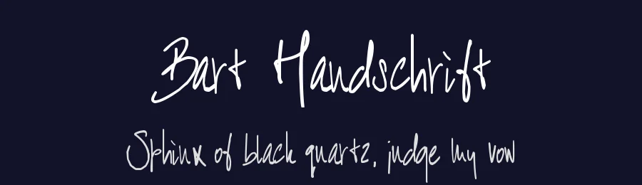 Bart Handschrift by Bart DeRuiter — Script Handwritten Font — thumbnail 2