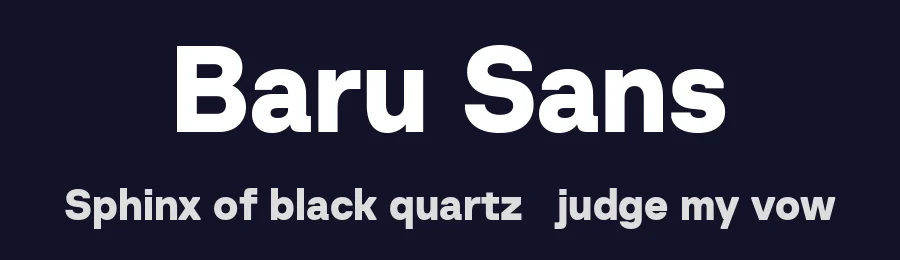 Baru Sans by Kereatype Studio — Sans Serif Font — thumbnail 2