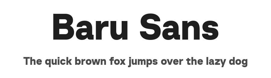 Baru Sans by Kereatype Studio — Sans Serif Font