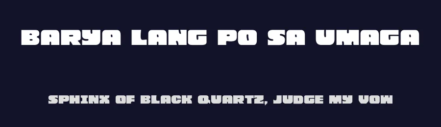 Barya Lang Po Sa Umaga by EyeCone — Decorative Font — thumbnail 2