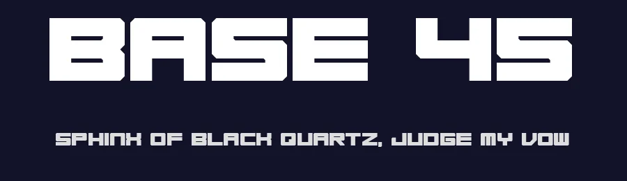 Base 45 by Jorge Gallardo — Display Font — thumbnail 2