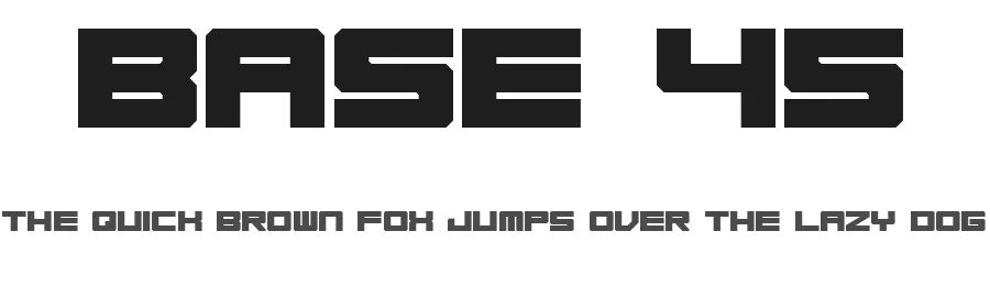 Base 45 by Jorge Gallardo — Display Font