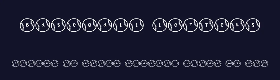 Baseball Letters by Brittney Murphy Design — Decorative Font — thumbnail 2