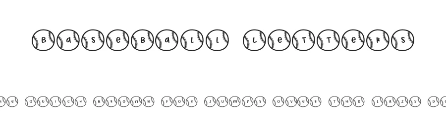Baseball Letters by Brittney Murphy Design — Decorative Font