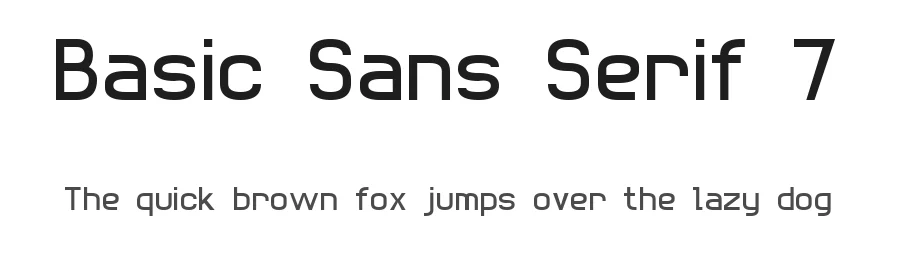 Basic Sans Serif 7
